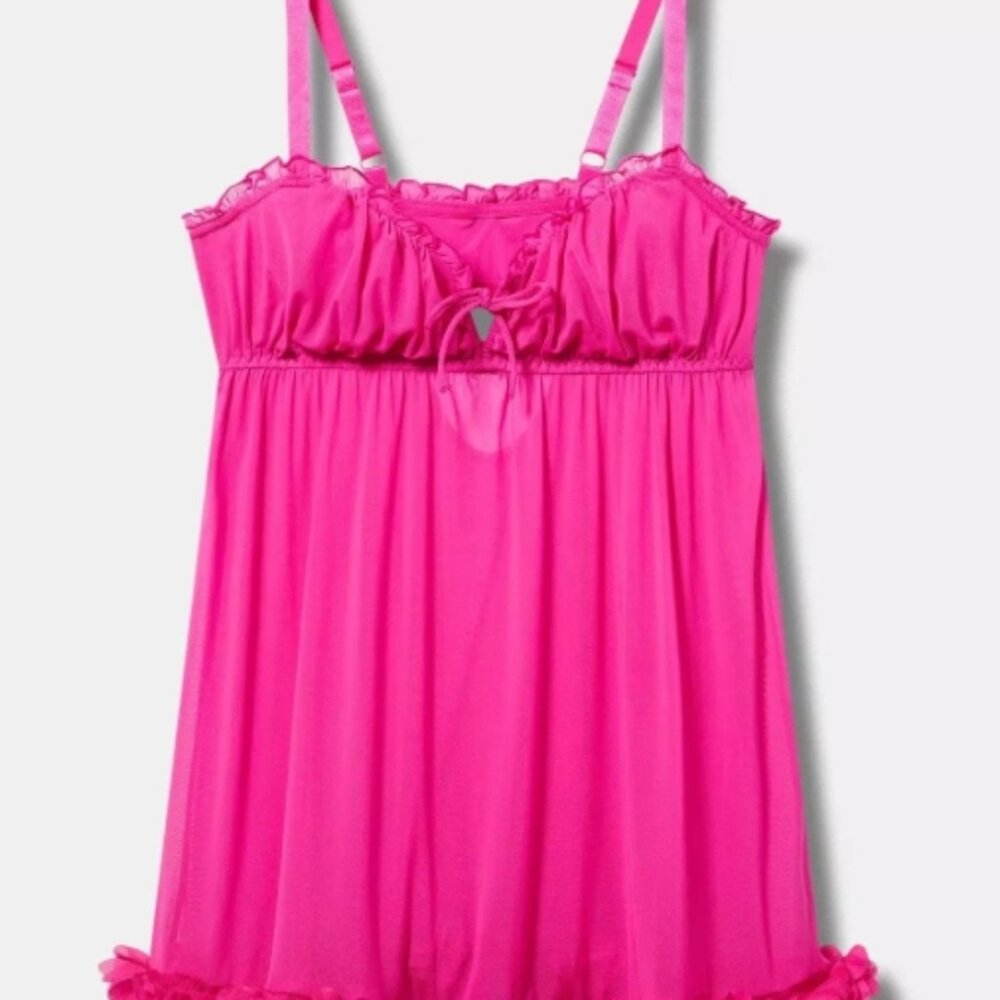Torrid Overt Innocence Wireless Babydoll - hot pink - size 14/16, XL - worn once